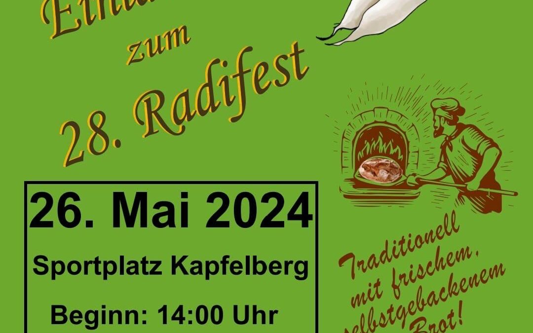 Einladung zum 28. Radifest am 26. Mai 2024